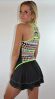 Back Ruffle Tennis Dress-Black/Lime