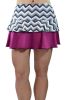 Flounce Skirt-Gray Chevron w Raspberry