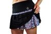 Black/Chiclet Print Mesh Tennis Skirt