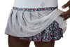 White/Chiclet Print Mesh Tennis Skirt