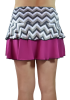 Flounce Skirt-Gray Chevron w Raspberry