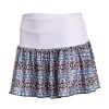 Tribal/White Flounce Tennis Skirt