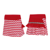 Woven Chevron Tennis Skirt- Red