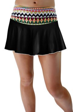 Black Flounce Tennis Skirt