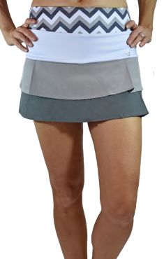 Layered Pleated Tennis Skirt-Dark Gray