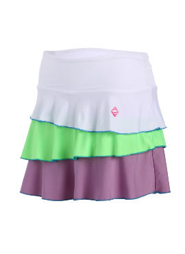 Flight Ruffle Tennis Skirt- Passion Purple & Lime