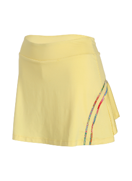 Back Ruffle Tennis Skirt-Yellow 